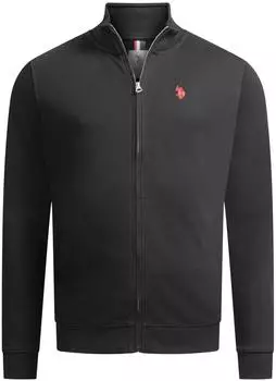 U.S. Polo Assn. P020 Sweatjacke mit Stehkragen schwarz-rot