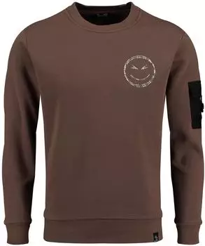 Key Largo KLTRIP Rundhals-Sweatshirt (MSW00198) mud brown
