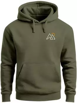 Neverless Mountain Logo Kapuzensweatshirt (37540) grün