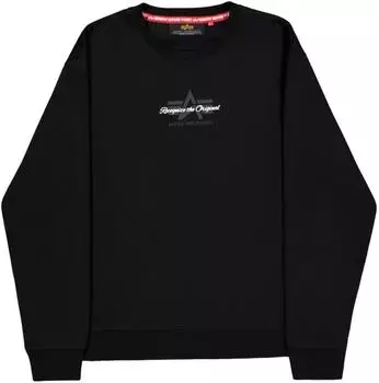 Alpha Industries Sweatshirt mit Logo und Rundhalsausschnitt (266305) schwarz