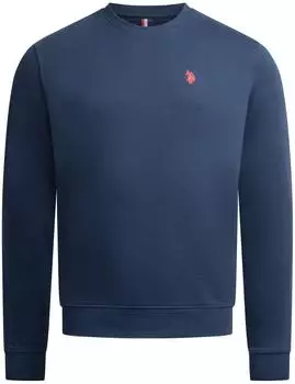 U.S. Polo Assn. Strickpullover mit Rundhalsausschnitt und Logo-Stickerei navy-rot