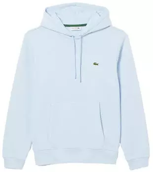 Lacoste Fleece Hoodie Organic Cotton Pullover Classic Fit (SH9623-T01) blau