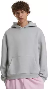 Build Your Brand Fluffy Hoody Sweatshirt Loose Fit (BY284) light asphalt