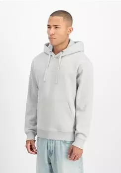 Alpha Industries Hoodie mit Label-Print und Känguru-Tasche (266349) hellgrau