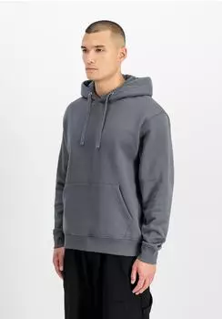 Alpha Industries Hoodie mit Label-Print und Känguru-Tasche (266349) dunkelgrau