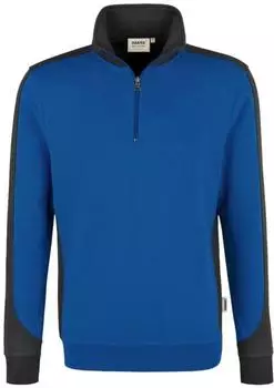Hakro Contrast MIKRALINAR&reg; Zip-Sweatshirt 476 royal/anthrazit
