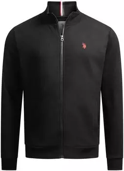 U.S. Polo Assn. P018 Sweatjacke mit Stehkragen schwarz-rust