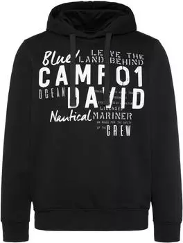 Camp David Kapuzensweatshirt mit Baumwolle schwarz
