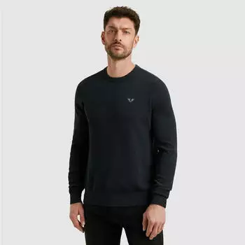 PME Legend Regular Fit Strukturierter Rundhalspullover mit Logo Stickerei (PKW0000334) salute