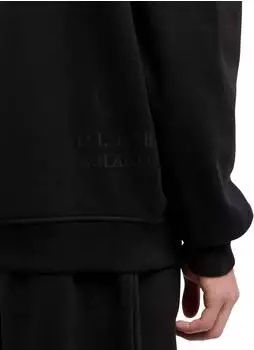 Carlo Colucci Oversize Sweatshirt-Crewneck (C3475) schwarz
