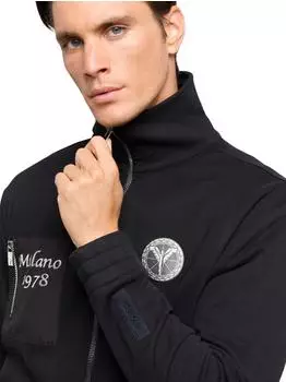 Carlo Colucci Sweatjacke Reversible (CC-C6731-20-L) schwarz/silber/weiß