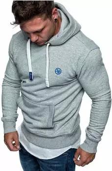Amaci&Sons Basic Logo Hoodie (1-04028) hellgrau