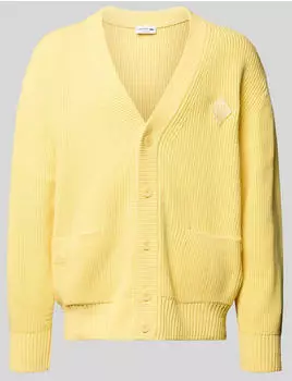 Lacoste Strickjacke Cotes Perlees Relaxed Fit (AH0611-00) hellgelb