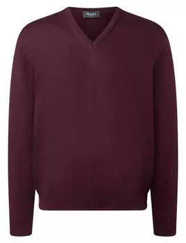 Maerz Strickpullover V-Ausschnitt (490400) weinrot