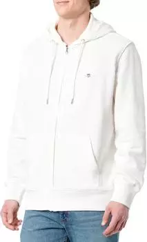 GANT Reg Shield Full Zip Hoodie Sweatshirt (2007059) eggshell