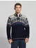 Dale of Norway Vegard Pullover Wollpullover mit Troyer-Kragen marineblau