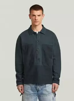 G-Star Washed Fabric Mix Loose Sweatshirt (D27098-E159-H416) dk patriot blue gd