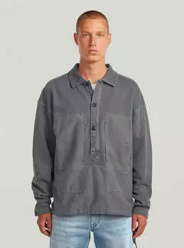 G-Star Washed Fabric Mix Loose Sweatshirt (D27098-E159-B810) granite