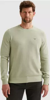 PME Legend Regular Fit Strukturiert Rundhalspullover mit Logo Stickerei (76524848) grün