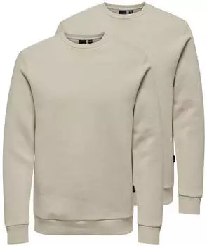 Only & Sons Onsceres Life Crew Neck Noos (22018683) beige