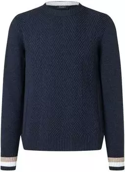 Maerz Strickfleece-Pullover Rundhals (461601) marine