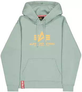 Alpha Industries Basic Reflective Print Hoodie (178312RP) mint/orange
