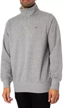 GANT Shield Half Zip Sweat (2008005) graumeliert