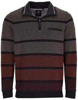 Hajo Troyer Sweatshirt in Zweiton Allover - Stay Fresh Qualität (27836) schwarz