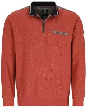 Hajo Stay Fresh Sweatshirt mit Troyerkragen (27818-331-54) hellrot