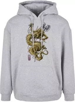 Wu Wear Dragon Hoodie grau