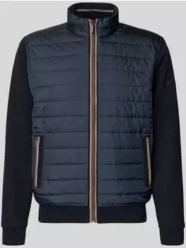 Bugatti Sweatjacke mit Label-Detail (15121E 8700) marine