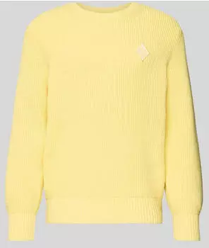 Lacoste Regular Fit Pullover mit Rundhalsausschnitt (AH0616-00) hellgelb