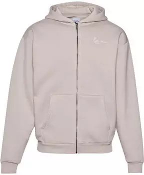 Karl Kani Chest Signature Essential Zip Hoodie light grey