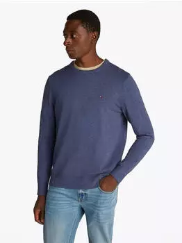 Tommy Hilfiger Flag Embroidery Crew Neck Jumper (MW0MW39999) blue black