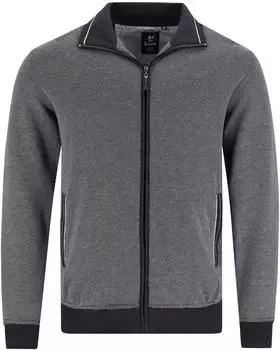 Hajo Troyer Sweatjacke mit "Spots" Allover (27475) anthrazitmel