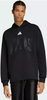 Adidas STADIUM GRAPHIC HOODIE. Black / Off White (KD0287)