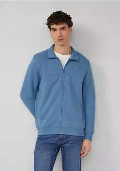 s.Oliver Sweatshirt-Jacke mit Stehkragen und Eingrifftaschen petrol 2174924.6244.