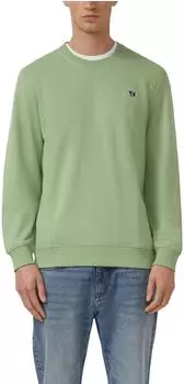 s.Oliver Sweatshirt aus Baumwollmix mit Crew Neck gr&uuml;n 2169152.7253.