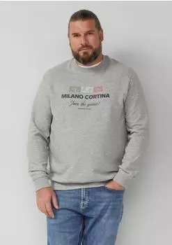 s.Oliver Weiches Sweatshirt mit Artwork im Relaxed Fit Wintersport-Kollektion grau 2179452.94D2.