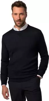 JP 1880 Rundhalspullover elastischer Strick (829183) navy blau