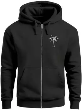 Neverless Red Sun Forest Design Kapuzensweatshirt (369592) schwarz