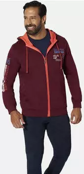 Jan Vanderstorm Roderich Kapuzensweatjacke (288016) dunkelrot