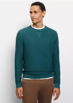 OLYMP Pullover Rundhals Strick Textur türkis
