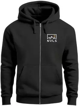 Neverless Red Sun Forest Design Kapuzensweatshirt (369790) schwarz