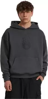 Mister Tee L.A. College Fluffy Hoody Sweatshirt (28798626) dunkelgrau
