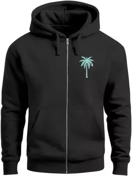 Neverless Red Sun Forest Design Kapuzensweatshirt (369832) schwarz