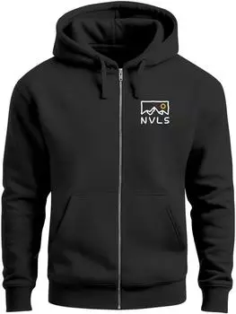 Neverless Red Sun Forest Design Kapuzensweatshirt (369772) schwarz