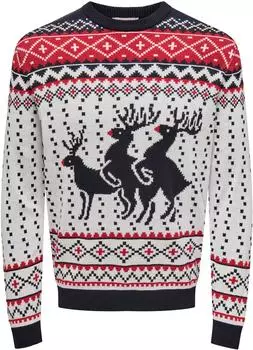 Only & Sons X-Max Rundhalspullover cloud dancer