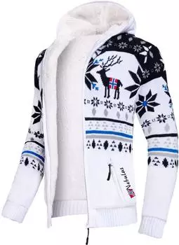 Nebulus NORMAX Jacke mit Kapuze im Norweger-Style (NORON) offwhite-navy