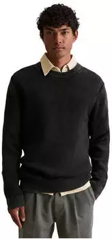 Marc O'Polo Rundhalspullover loose fit mit speziellem Farbeffekt schwarz